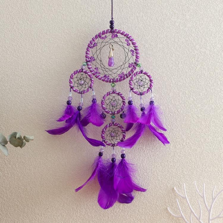Handmade Dream Catcher Beads & Feathers Wall Hanging Bedroom Ornament Decoration
