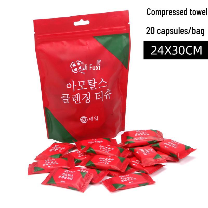 Portable Compressed Cotton Face Towel Set - Thickened Disposable Travel Washcloth