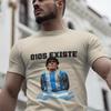 Gott Existiert Maradona T-Shirt | Argentinien Fußball Soccer Tribut