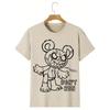 Men's Casual "Don't Run" Bear Print Crew Neck Short Sleeves T-Shirts For Summer