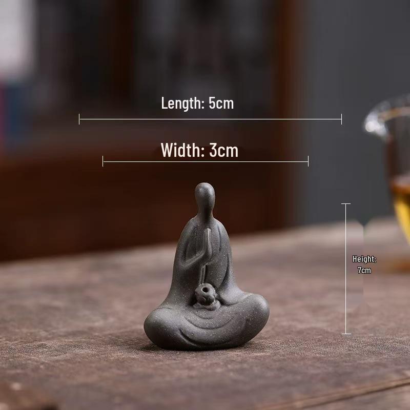 Yixing Zisha Handmade Tea Pet: Formless Buddha Incense Holder for Zen Tea Tray Ornament