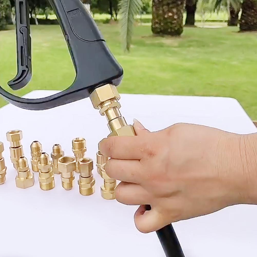 Anti Twist Wash Gun To Hose Connector M22 M14 G1/4 G3/8 Swivel Fitting Adapter Coupler