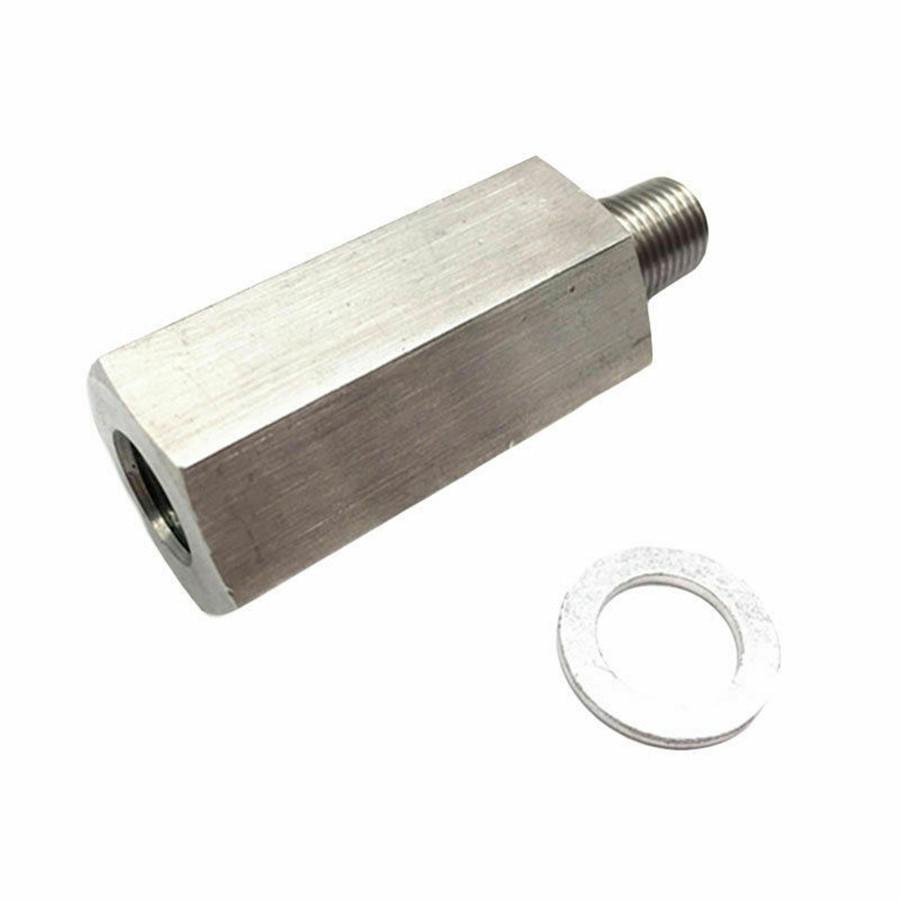 1/8'' BSPT Oil Pressure Sensor To Two NPT Adapter Turbo Supply Feed Line Gauge