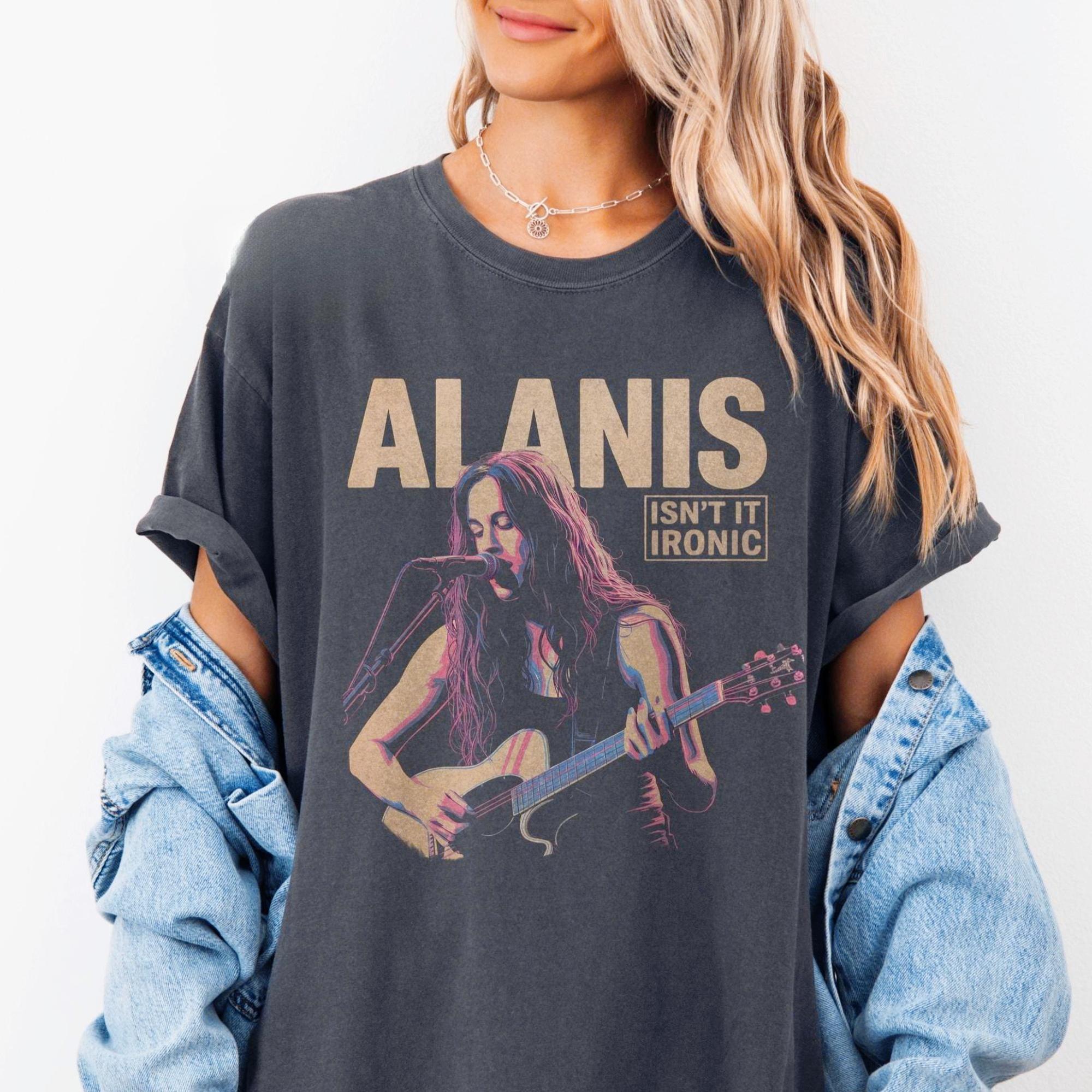 ALANIS ISNT IT IRONIC Printed Womens Tshirt SpringSummer Fashion Trend Pure Cotton Top Neutral Short Sleeve Tshirt S