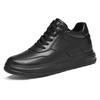 Men's Height Increasing Platform Shoes - 6CM Lift, Thick Sole, Cowhide Surface, Sports-Inspired, Fashionable Casual Footwear for Spring and Autumn