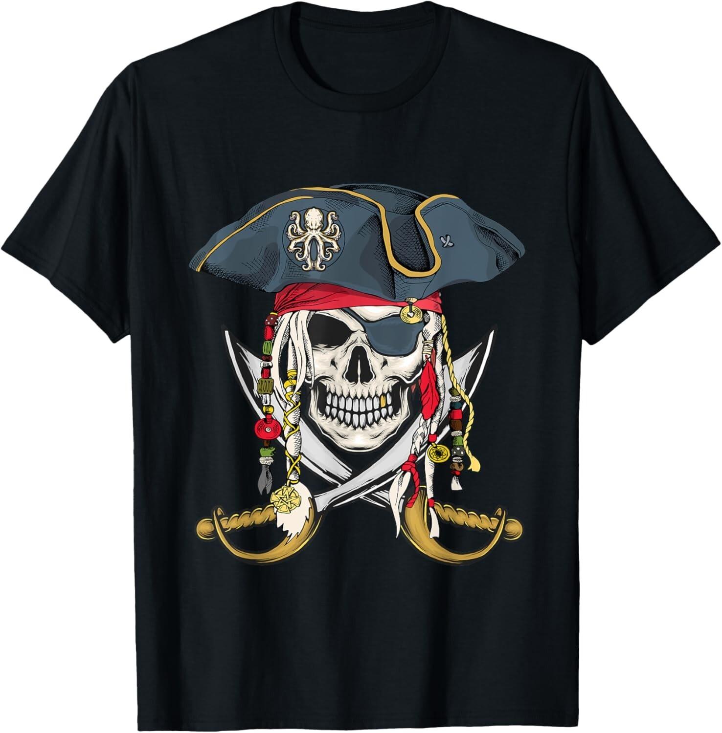 Pirate Skull Halloween Little Boys Girls Kids Teens Gift Unisex T-Shirt S