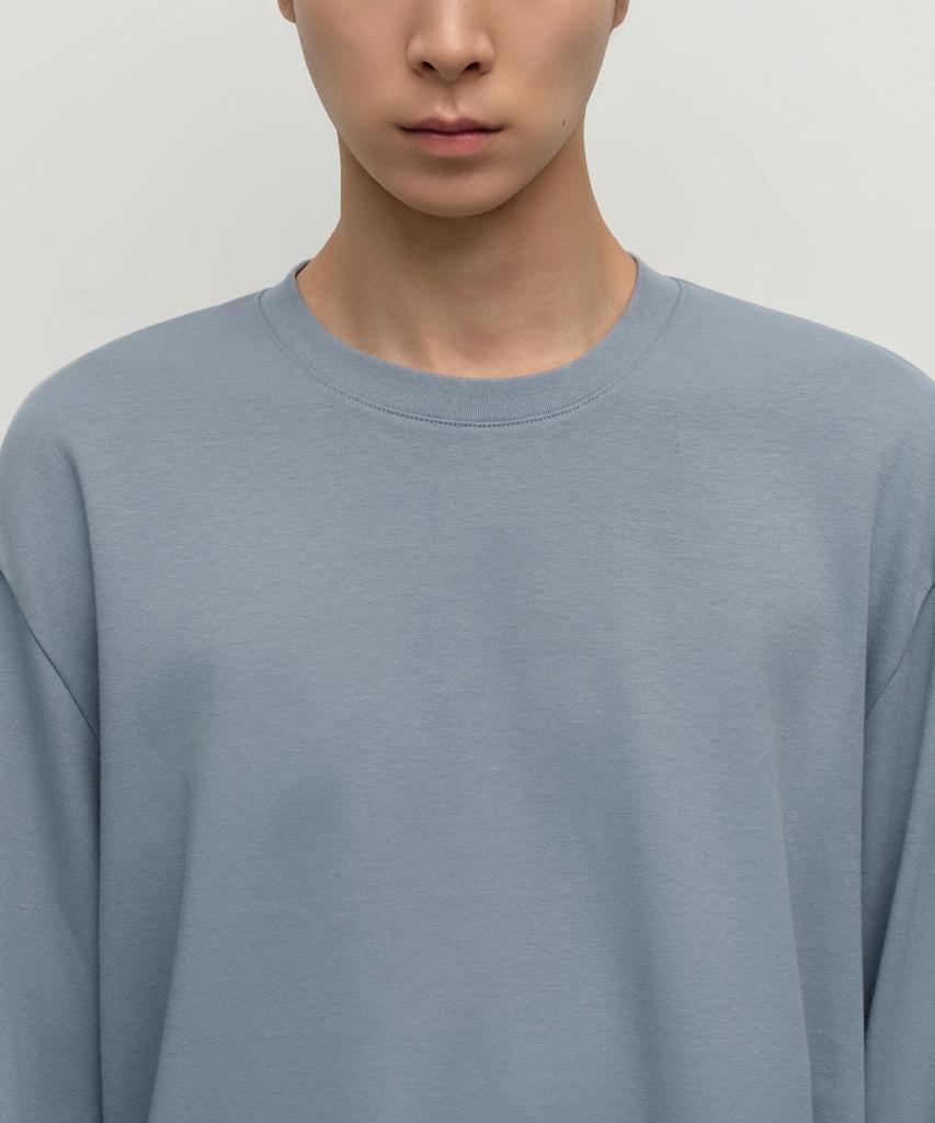 MUSINSA STANDARD [Heat Standard] Crew Neck Long Sleeve T-Shirt [Cloudy Blue]