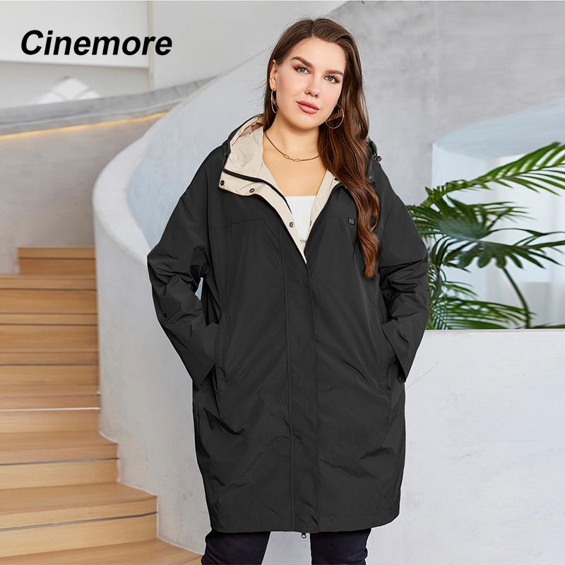 Générique Manteau Imperméable Femme, Veste Coupe-Vent Avec Poches Et Doublure Zippée Manteau Couleur Unie Veste De Pluie Chic Slim Chaud Revers à Double Boutonnage Veste Avec Ceinture Pas Cher