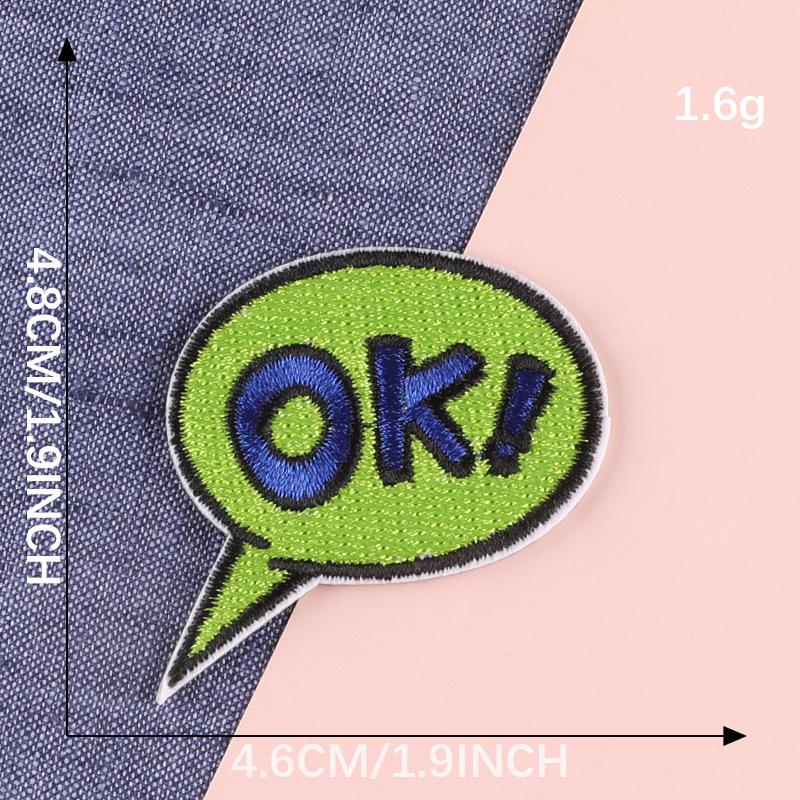 Strawberry Embroidered Alphabet Self-Adhesive Patch Badge for Clothing