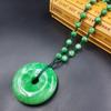 Emerald Jade Ganqing Buckle Necklace & Sweater Chain