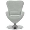 Egg Chair Light Grey Velvet