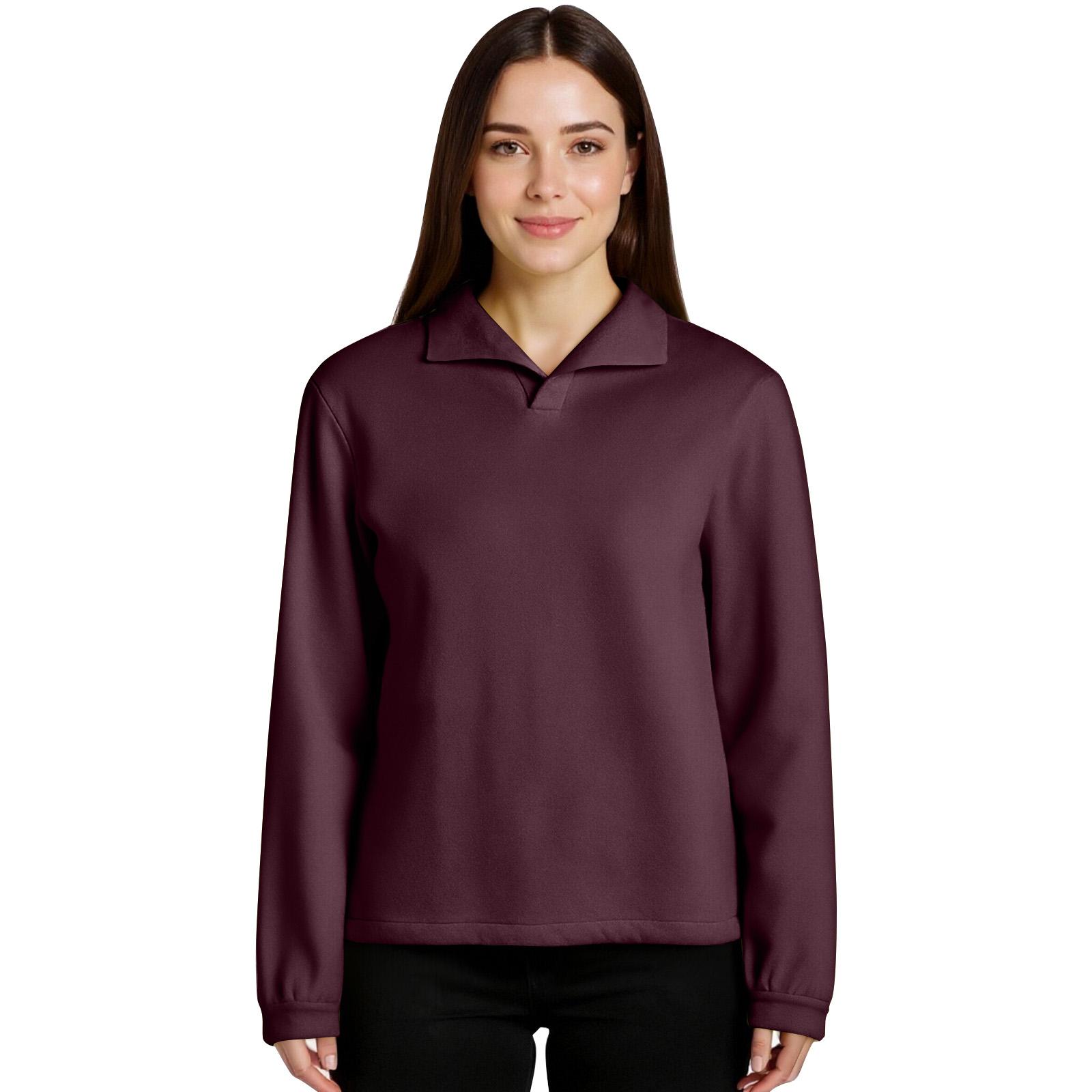 

Пуловер с воротником-стойкой, с длинным рукавом, топ, свитшот, унисекс XL винный