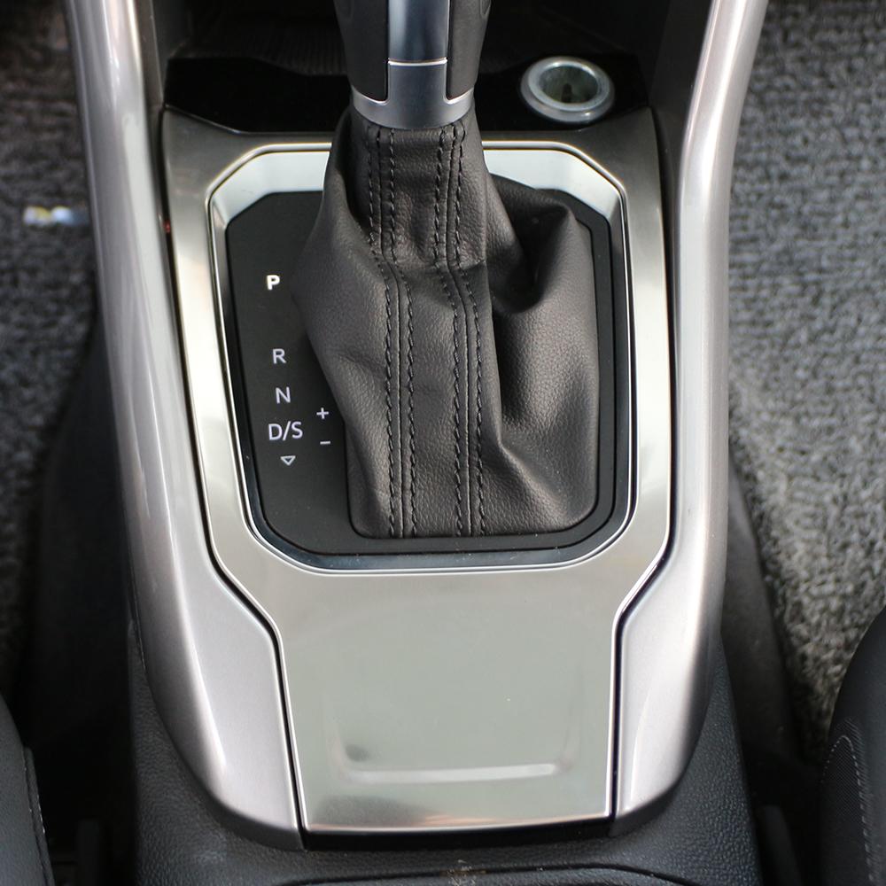 Stainless Steel Car Gear Shift Knob Panel Cover Sticker Trim for Volkswagen VW Troc T-Roc 2018 2019 2020 2021 AT LHD Accessories