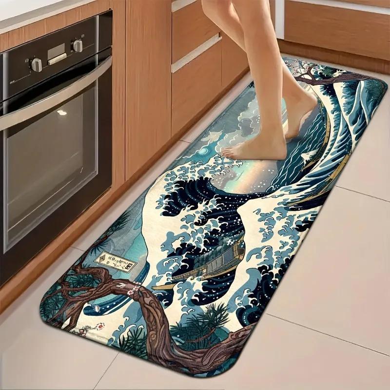1PC Dwarf Pattern Door Mats Kitchen Rugs Non-Slip Pop Arts Design Living Room Rugs Bath Mat Carpet for Home Sink Laundry Decor