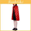 Game Theme Adult Ladybug Cape Cosplay Costume With Polyester Fabric For Halloween Parties