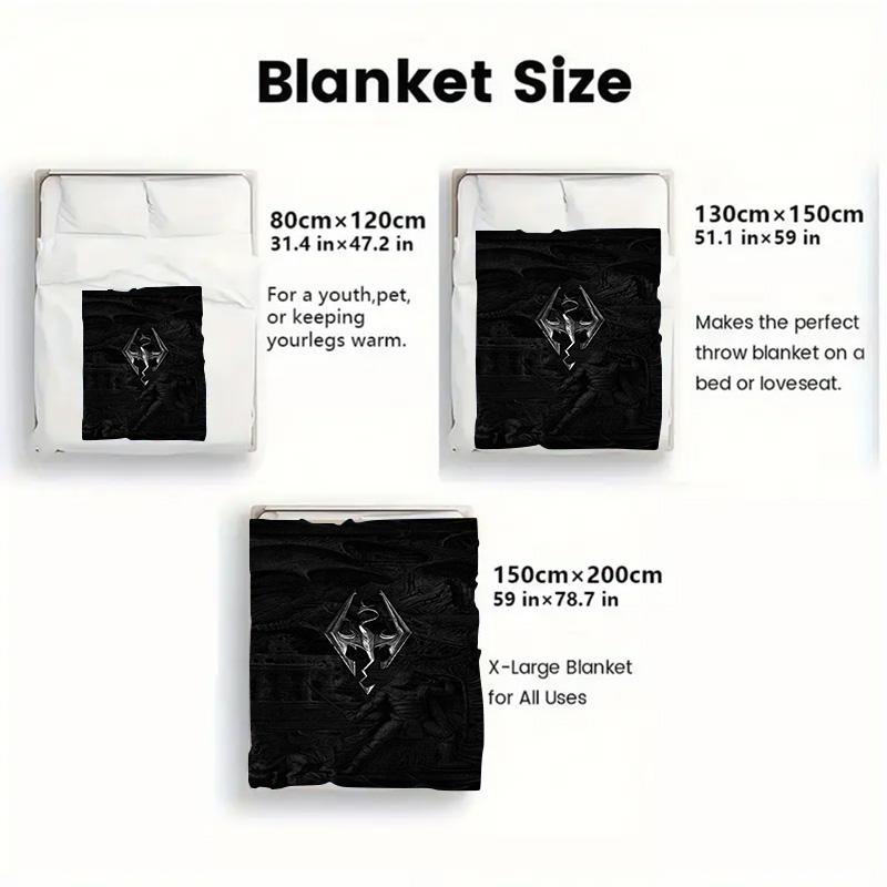 Manta de Franela con Patrón Plano 2D de The Elder Scrolls Alta Calidad Calidez y Confort para Todas las Estaciones Perfecta para Regalos de Navidad.PMT0914077
