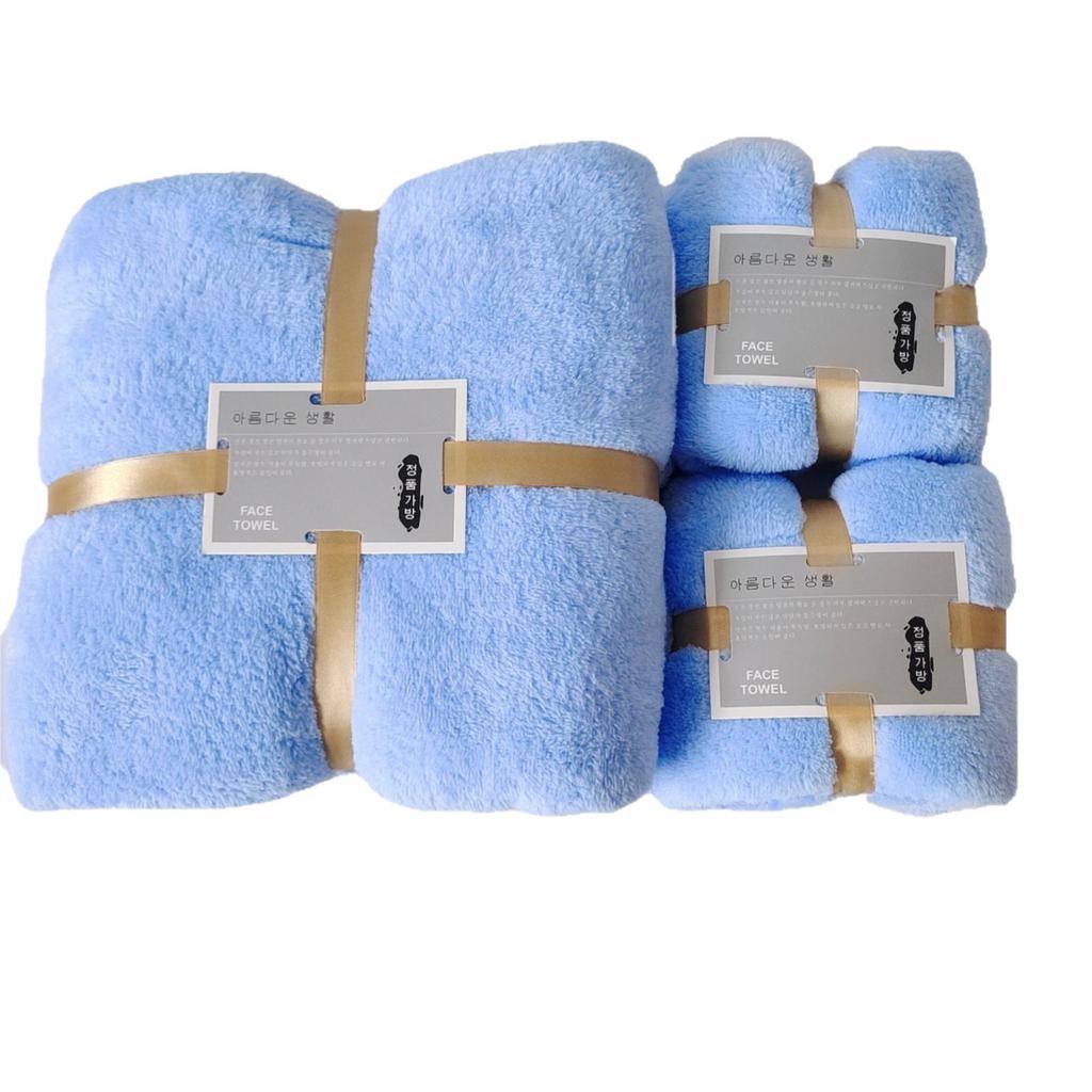 Coral Fleece Bath Towel Set: Custom Logo, Perfect for Weddings & Company Events