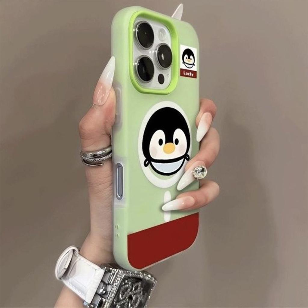 Magnetische Jelly Zwei-in-Eins Handyhülle Magsafe für Apple Mode Cartoon Handyhülle Mattierte Handy-Schutzhülle