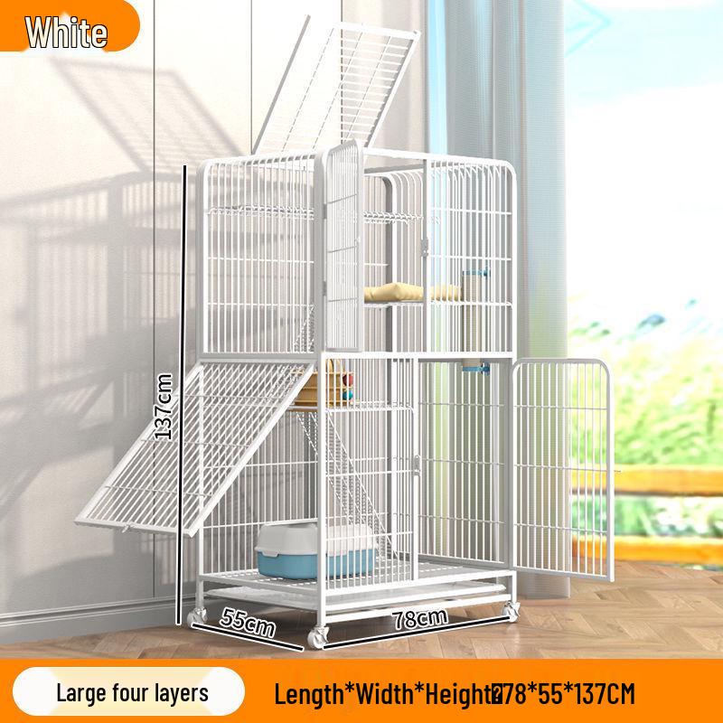 Compact Multi-Layer Indoor Cat Cage and Nest House