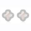 S925 Sterling Silver Four-Leaf Clover Stud Earrings: Luxurious, Versatile Design for Women
