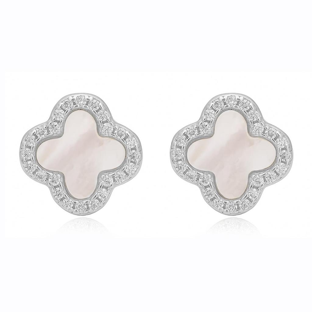 S925 Sterling Silver Four-Leaf Clover Stud Earrings: Luxurious, Versatile Design for Women