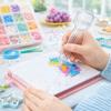 Transparenter Druck-Perlenstift Anti-Rutsch Ergonomischer Perlenpositionierungsstift 3D-Pixel-Puzzle mit Perlenbehältern
