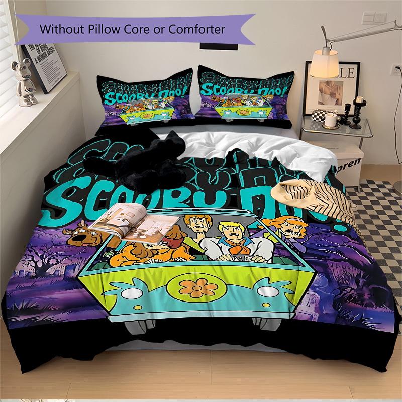 3pcs Scooby-Doo Duvet Cover Set, 1 Duvet Cover + 2 Pillowcases (No Insert), High-Definition Print for All Seasons,Durable yy251103053