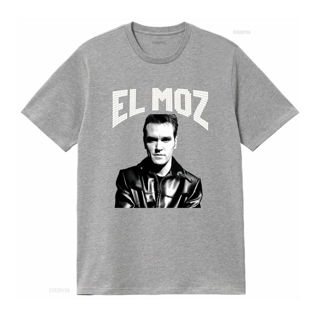 El Moz Morrissey The Smiths Jersey  T Shirt vintage Washed Versatile streetwear Unisex Breathable Slightly fashion