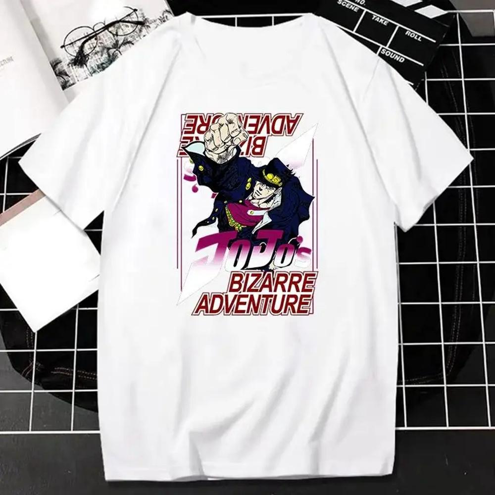 Japanese Anime JOJO Bizarre Adventure Graphic Print T Shirt Men Women Streetwear Short Sleeve Plus Size T Shirt Unisex 70271