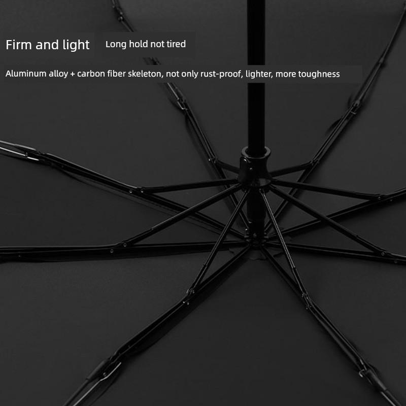 Foreign Trade Ultra-Light Carbon Fiber Extra Large 115cm Double One-Spin Dry Quick-Drying Water-Repellent Couple Men and Women Three-Fold Umbrella