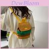 Adorable Plush Hamburger Backpack For Spring 2023 Trendy Casual Style With Large Capacity