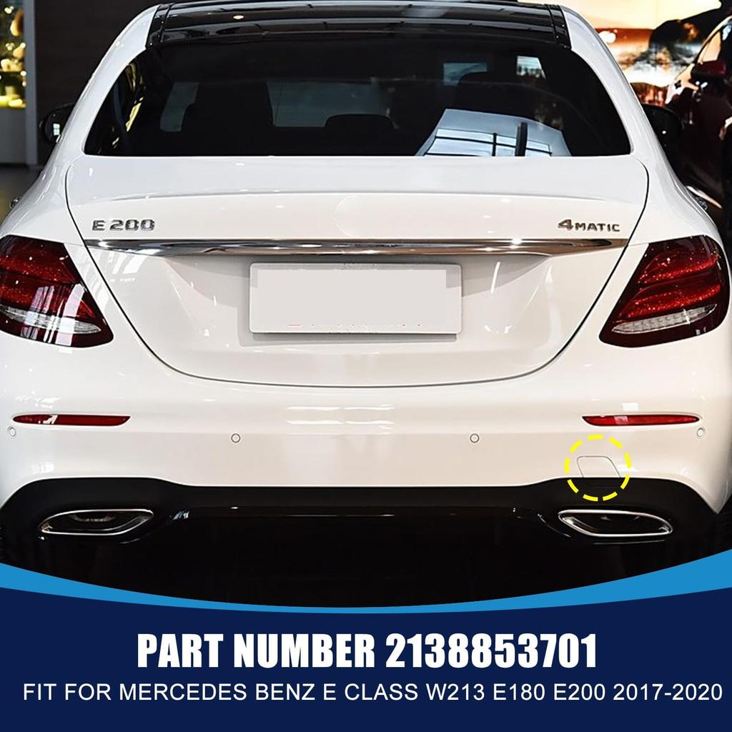 Rear Bumper Tow Hook Cover for Mercedes Benz E Class W213 AMG Line Sport Styling Package E180 E200 E220 E250 E300 E350 E400 2017 2018 2019 2020