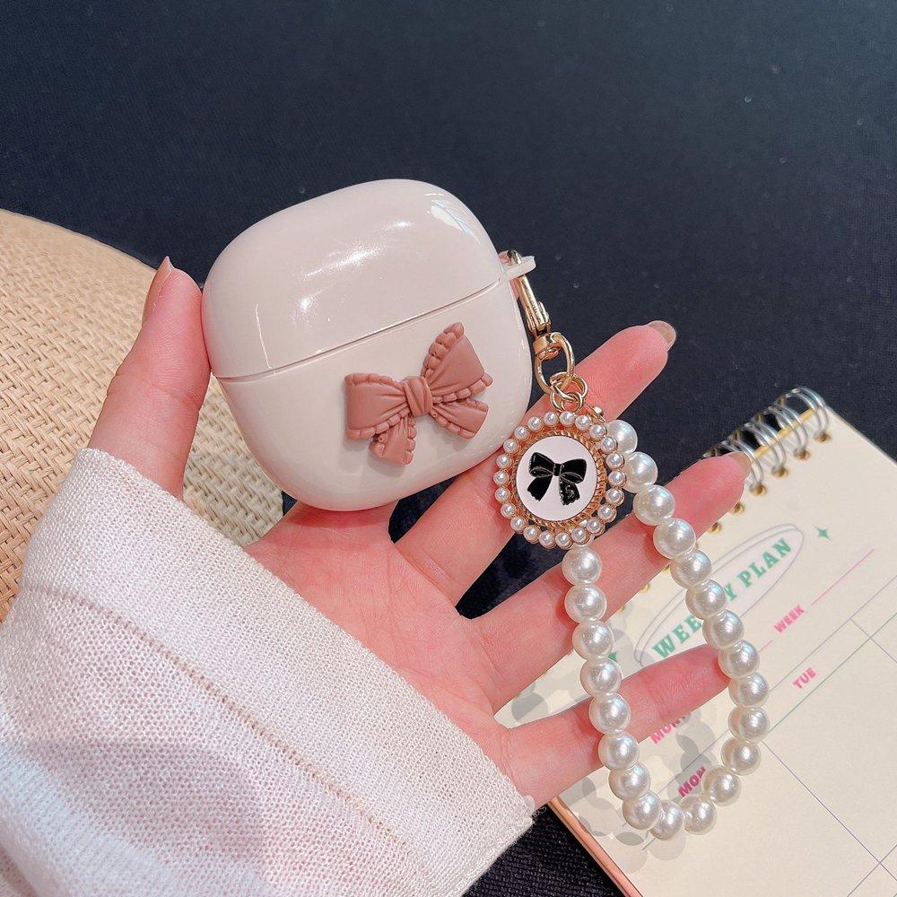 3D Bow Love Retro Earphone Case for Xiaomi Redmi Buds 6 Lite Bluetooth Headphone Charging Box Soft Cover Protective Case