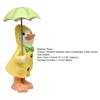 Hand-crafted Duck Statue Artistic Resin Adding Vitality Raincoat Duck Figurine Garden Supplies