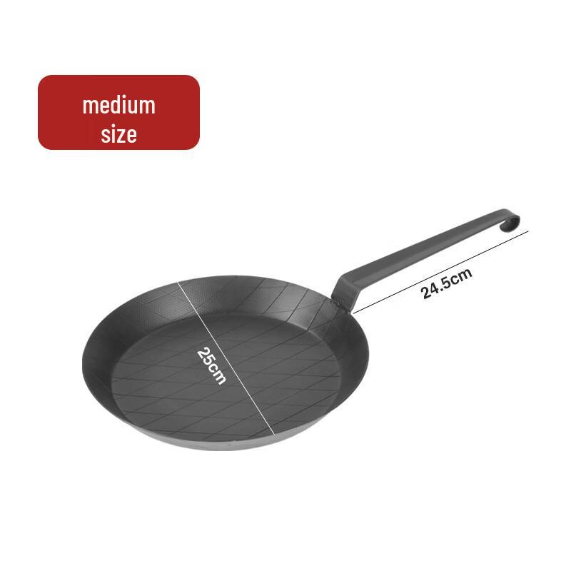 

Zhi Shi 25.5CM Carbon Steel Long Handle Steak Frying Pan