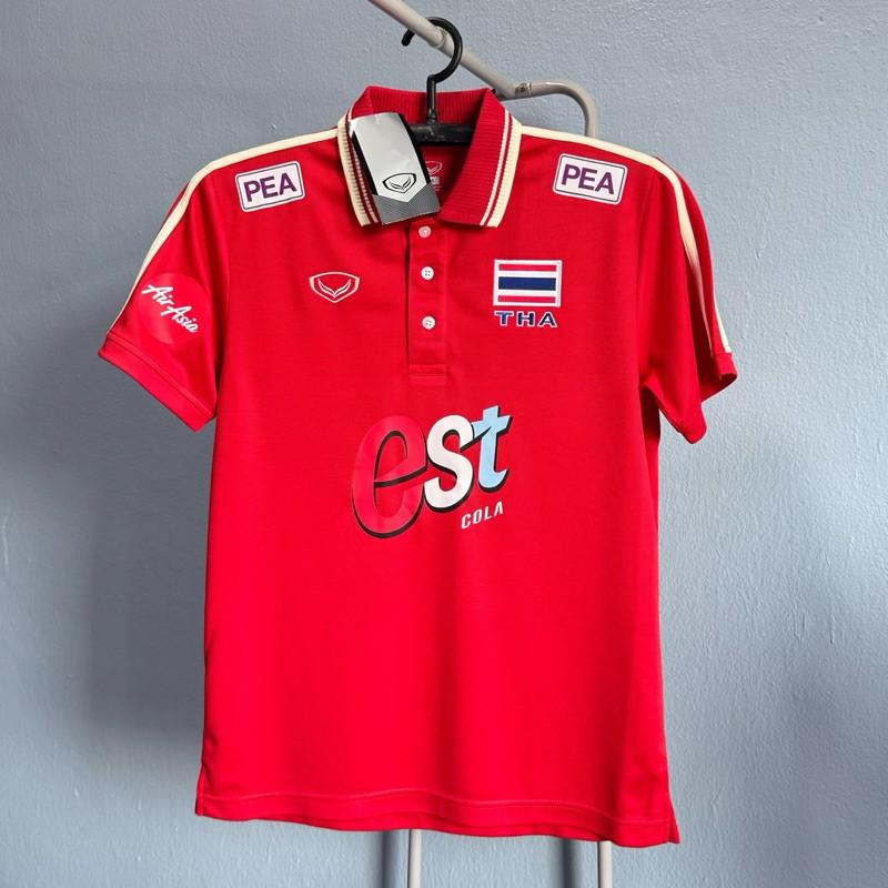 Camisa Polo da Seleção Tailandesa de Vôlei 2024 Retro Vintage Estampa 3D Camisa de Secagem Rápida Camiseta Proteção UV Manga Curta Unissex Homens Mulheres Uniforme