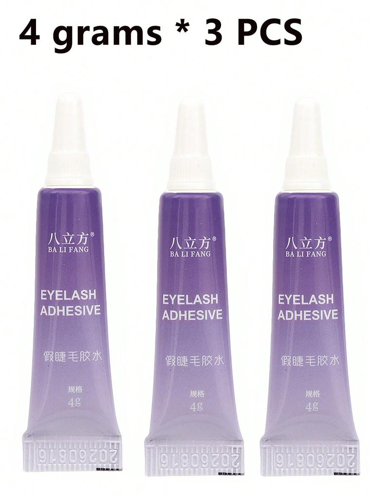 1 / 3 / 5pcs False Eyelash Adhesive, 4g Grafted False Eyelashes, Quick Drying Without Marks, Natural