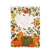 Double-Sided Linen Garden Flag with Fall Thanksgiving Halloween Pumpkin Design for Outdoor Yard Decor