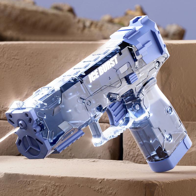 Summer Transparent Cool Outdoor Water Gun Toy Manual Burst Water Gun Automatic Back Boring Desert Eagle Pistol Water Toy Gun