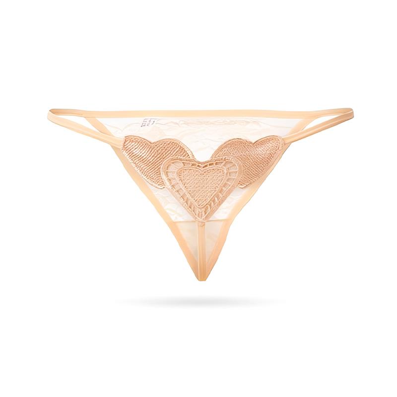 Women's Sexy Lace Underwear G-string T-back Thong Transparent Lingerie with Bow Detail Cute Pearls Embellished Back Bow Panties