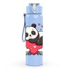 1PC Heart Panda Cartoon 750ml Color Plastic Sports Water Bottle Leakproof Flip Straw Lid Suitable for Sports Office Home Use