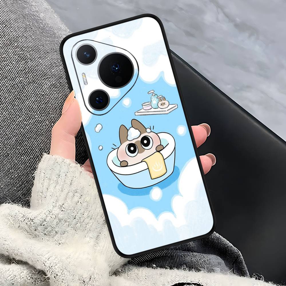Cartoon Siamese Cat Couple Phone Case For Huawei P 8 9 10 20 30 40 50 Pro Lite Psmart Honor 10 Lite 70 Mate 20lite
