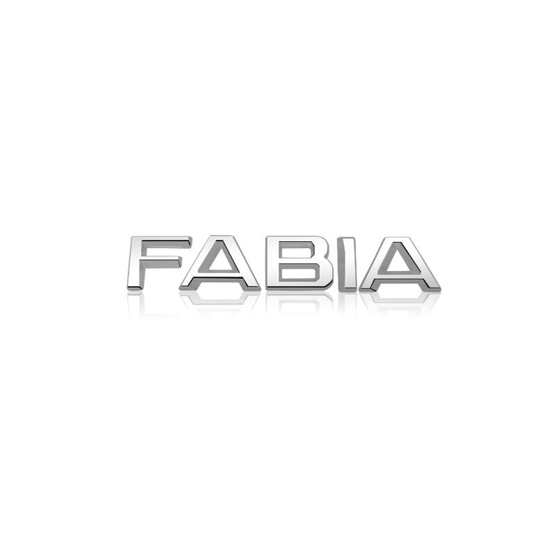 HGWE4 Bright silver Metal car Rear trunk Decals Emblem badge sticker For Skoda 4x4 Yeti Octavia Superb Fabia Kamiq Karoq Kodiaq Rapid