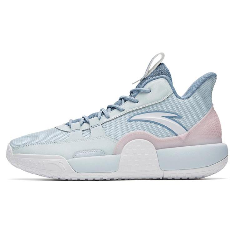 New Anta Anti Slip And Wear Resistant Rebound Low Top Performance Basketball Shoes Blue Pink 112241602-3