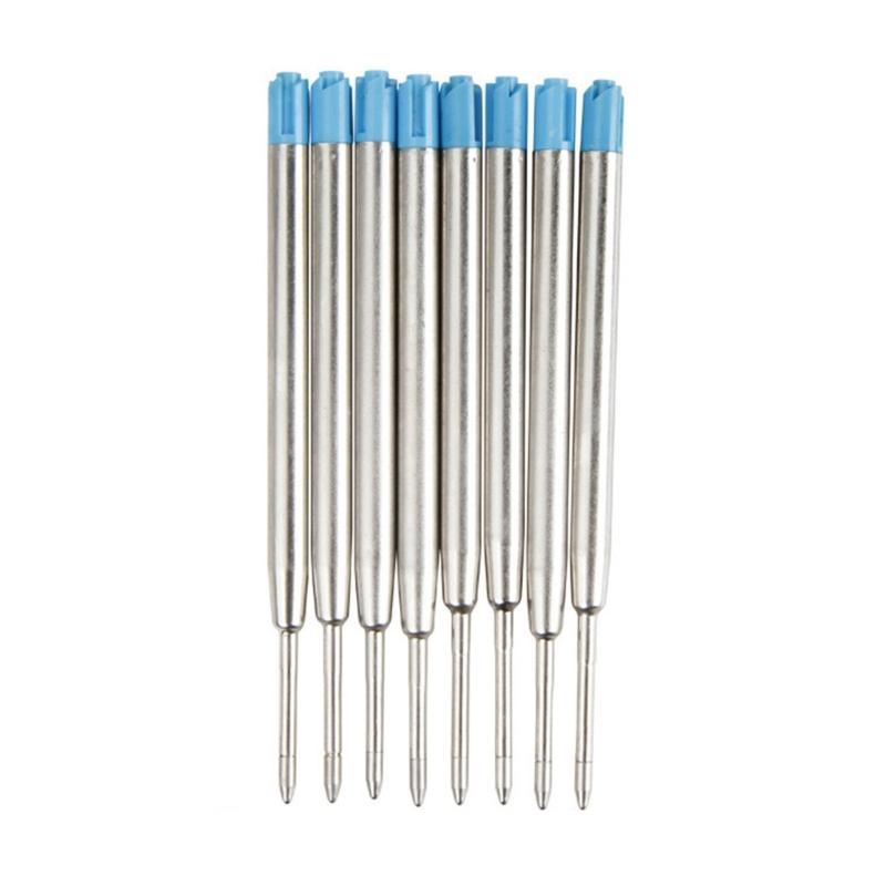 10 Stück austauschbare Kugelschreiberminen, Kugelschreiber-Metallminen Metallmine für Drehkugelschreiber, 1,0 mm Spitze