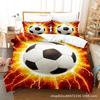 3D Football Series Bedding Set Sports Quilt Cover and Pillow Case 2/3 Pieces Suitable for Home Decoration of Boys' Football Fans' Rooms