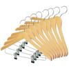 18mm with a Premium Textured with Choose Your Number of Hangers Slim Domestically NEEDS-itWooden Hangers, Thick, Finish, Clips, (8-Pack), Design,