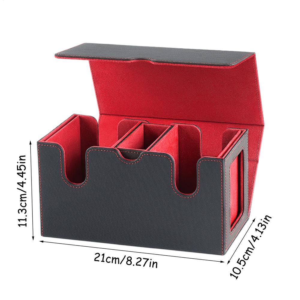 Card Deck Boxes Magnetic Closure Organizer Bin Container Deck Case With Dice Tray For Trading Gathering Sports Playing