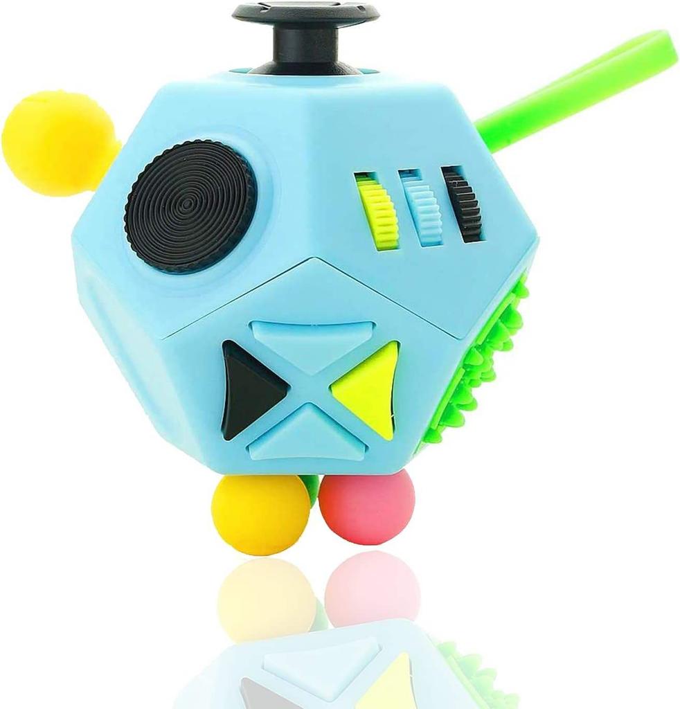 12-Side Anti-Stress Fidget Cube Magic Finger Toy Novelty Stress Relief Dice Promotional Gift for Kids & Adults Decompression