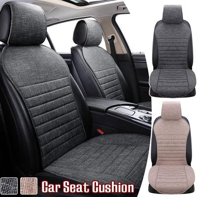 Flax Car Cushion Seat Cover Grey/apricot Front Seat Cushion Protector Covers Men Luxury Cars Interior Four Seasons Universal
